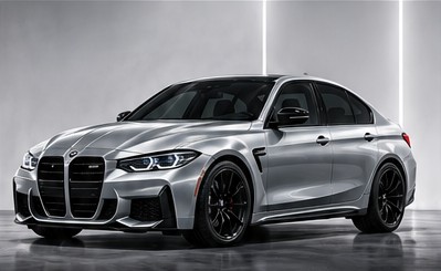 Sports sedan in Liquid silver